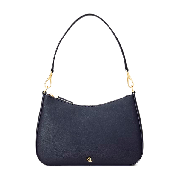 Ralph Lauren Sac bandoulire Danni en cuir de taille moyenne - UNICAN Bleu marine- Ref 230 €